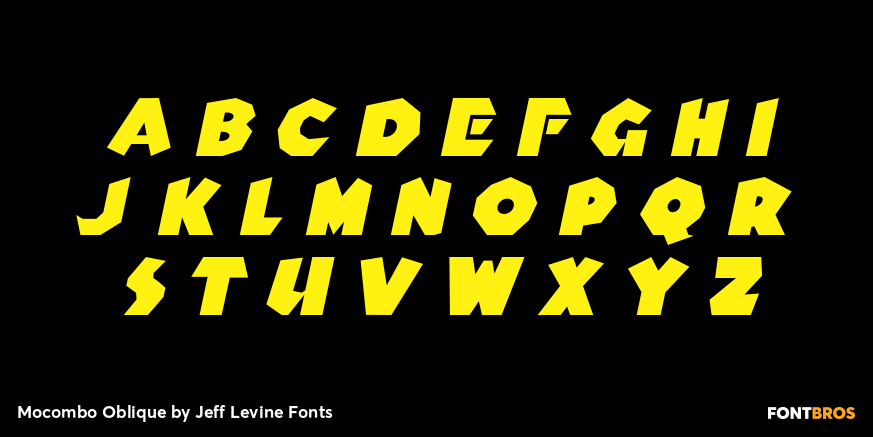 Mocombo Oblique Font Poster #3