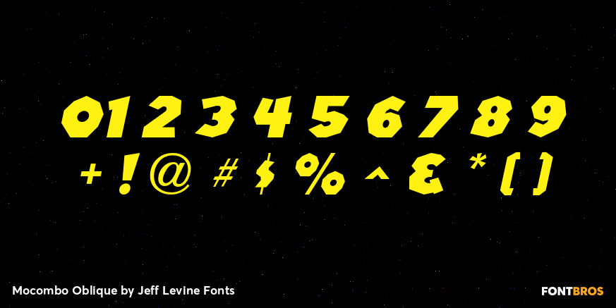 Mocombo Oblique Font Poster #4