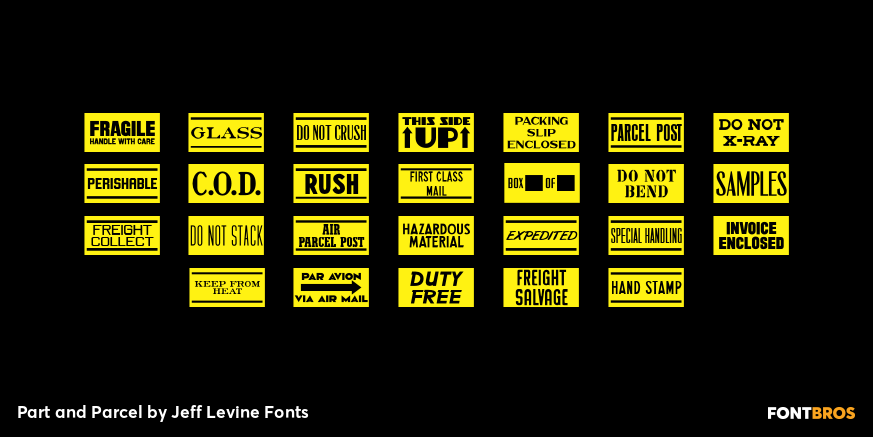 Part and Parcel Font Poster #3