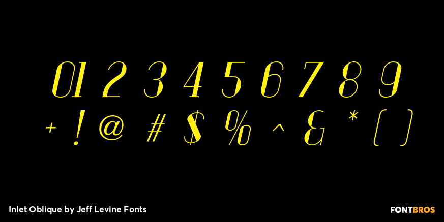 Inlet Oblique Font Poster #1