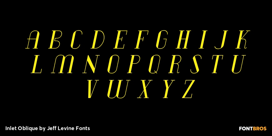 Inlet Oblique Font Poster #1