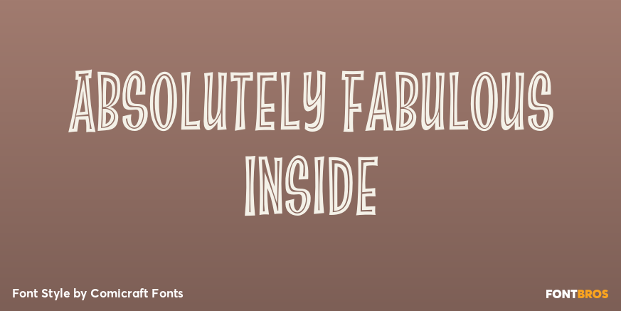 Absolutely Fabulous Inside Font Poster #1