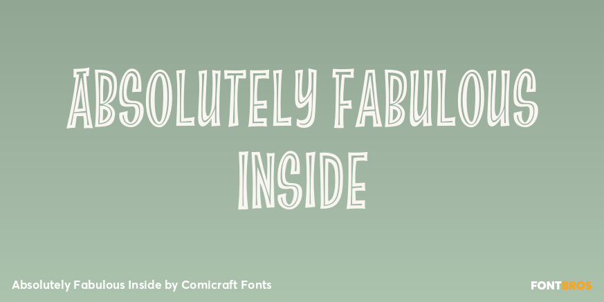 Absolutely Fabulous Inside Font Poster #1