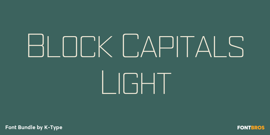 Block Capitals Light Poster