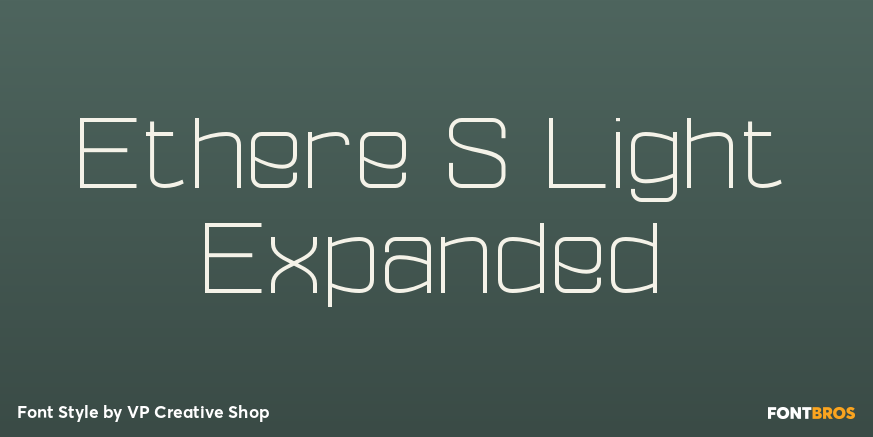 Ethere S Light Expanded Font Poster #1