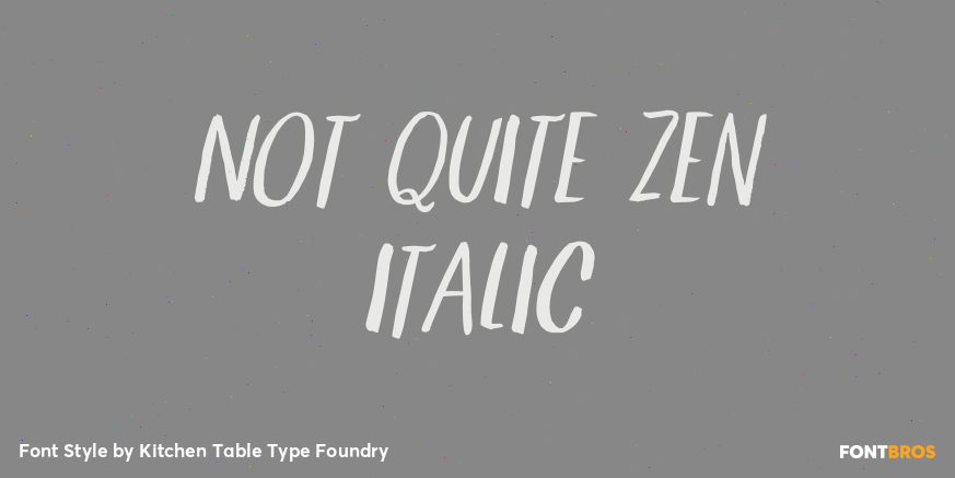 Not Quite Zen Italic Poster
