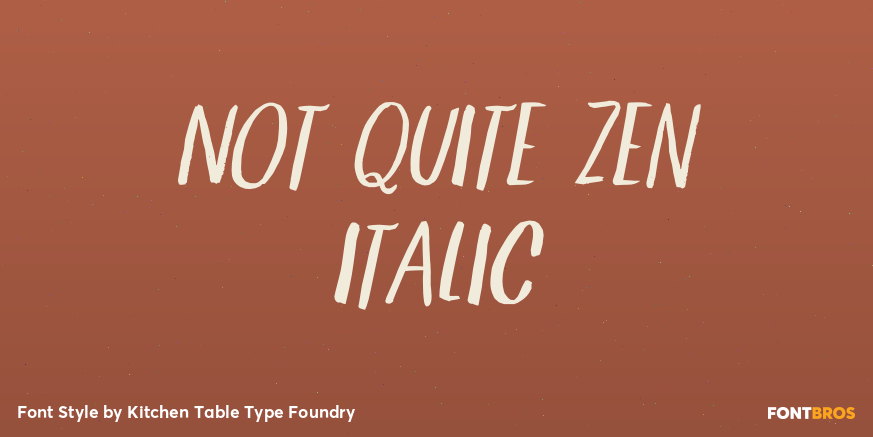 Not Quite Zen Italic Poster