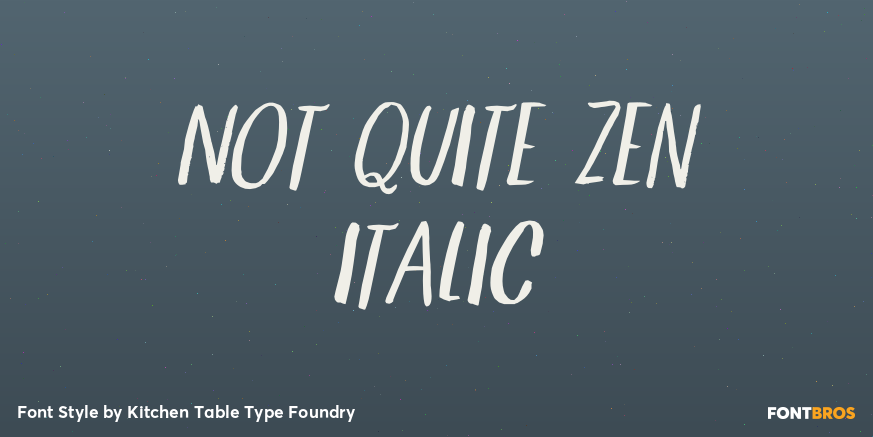 Not Quite Zen Italic Poster