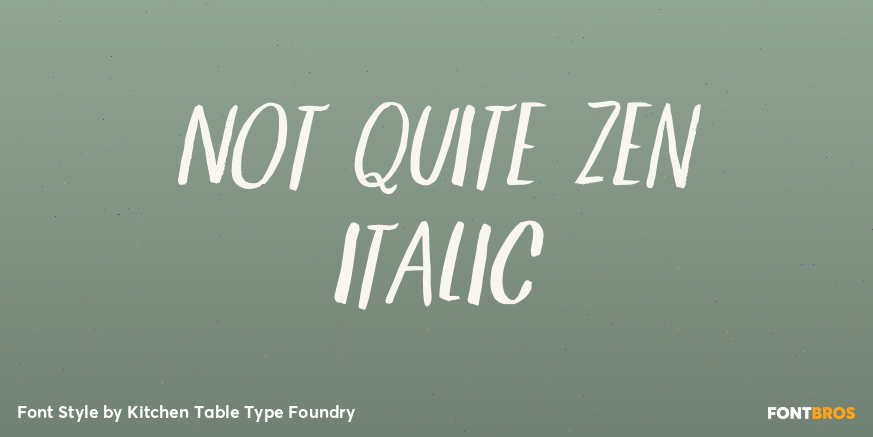 Not Quite Zen Italic Poster