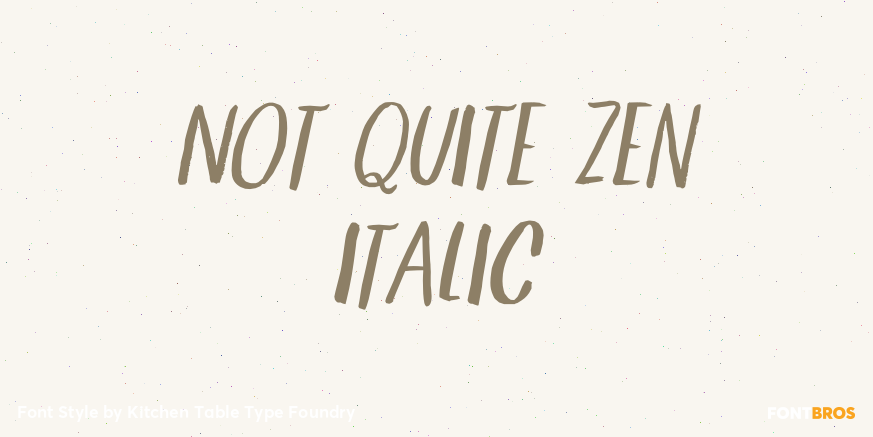 Not Quite Zen Italic Poster