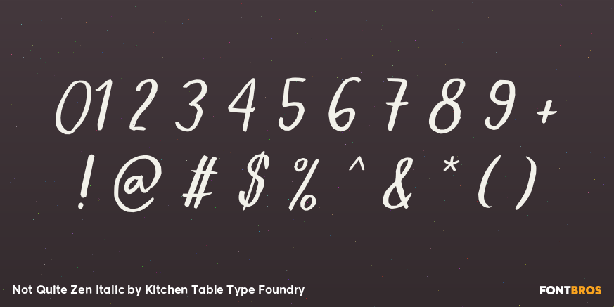 Not Quite Zen Italic Font Poster #4