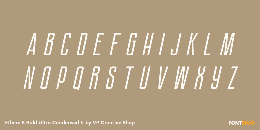 Ethere S Bold Ultra Condensed It Font Poster #2