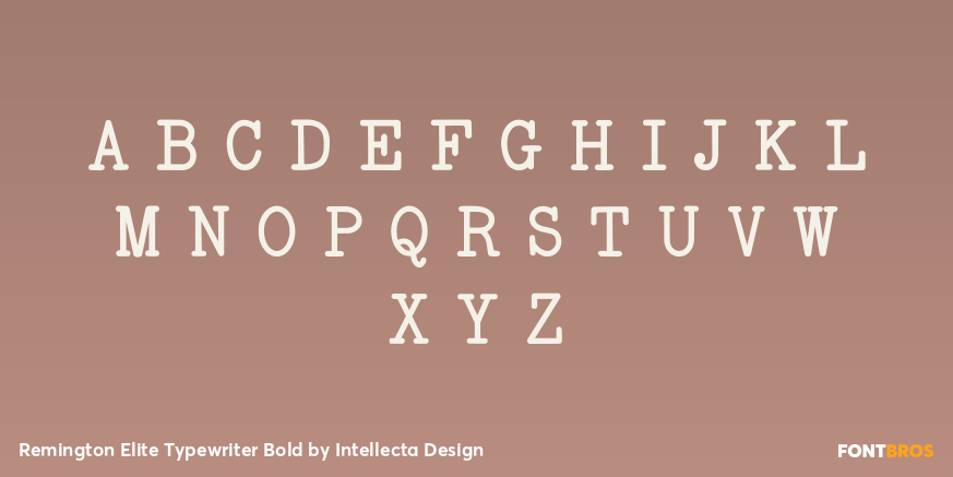 Remington Elite Typewriter Bold Font Poster #2