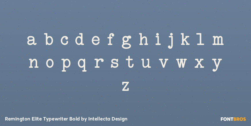 Remington Elite Typewriter Bold Font Poster #3