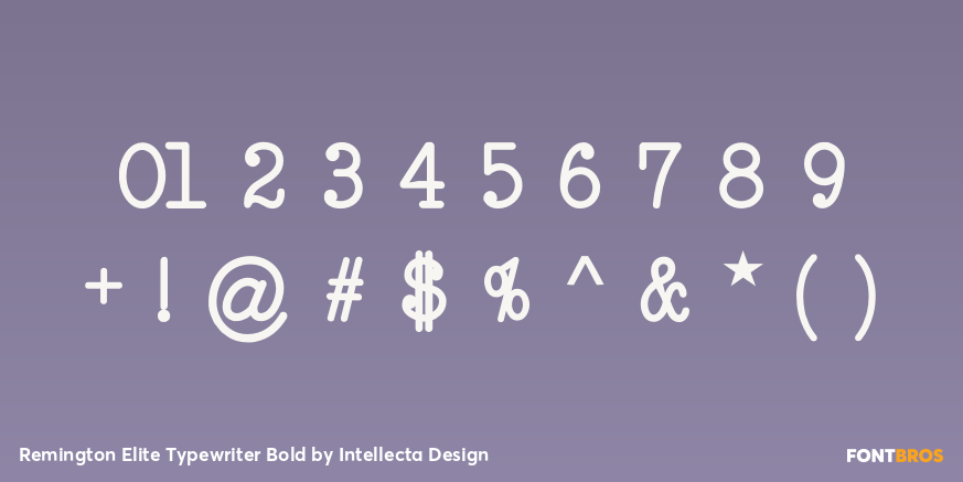 Remington Elite Typewriter Bold Font Poster #4