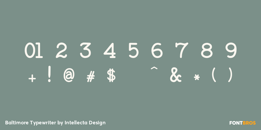 Baltimore Typewriter Font Poster #1