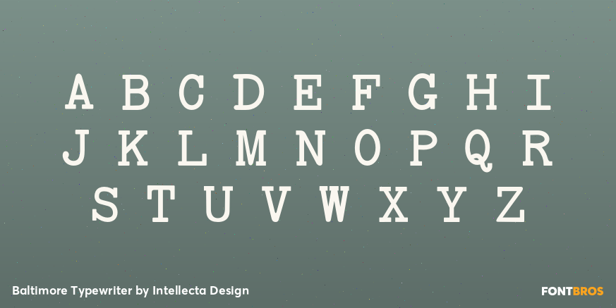 Baltimore Typewriter Font Poster #1