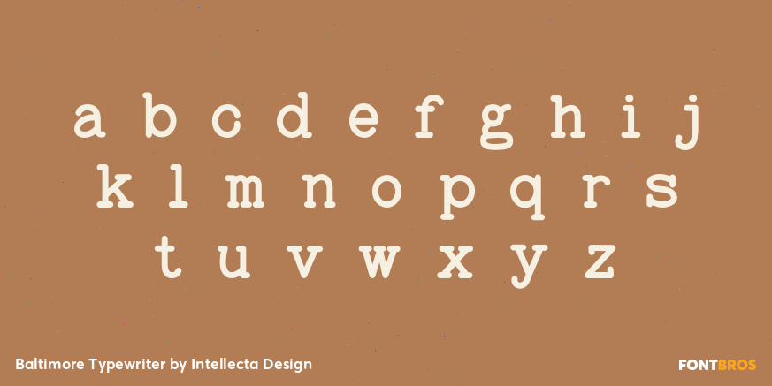 Baltimore Typewriter Font Poster #1