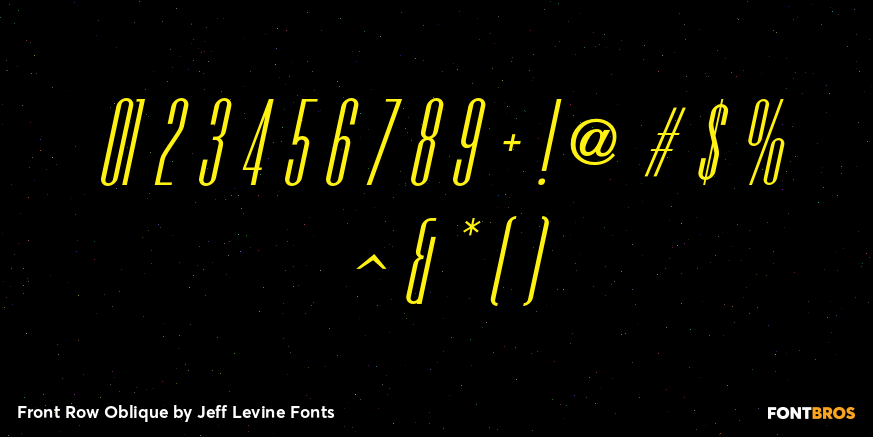 Front Row Oblique Font Poster #4