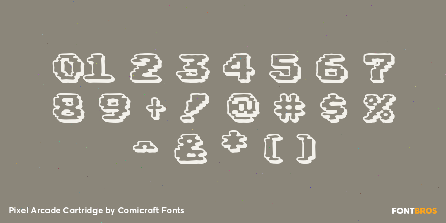 Pixel Arcade Cartridge Font Poster #1