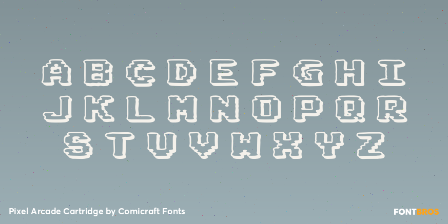 Pixel Arcade Cartridge Font Poster #2