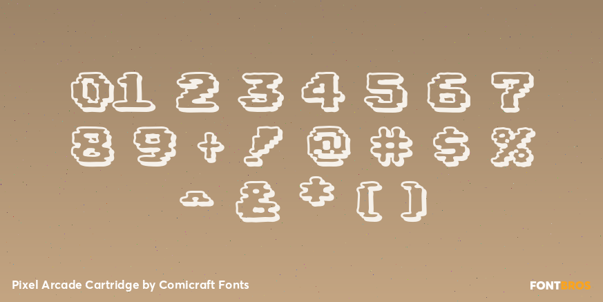 Pixel Arcade Cartridge Font Poster #4