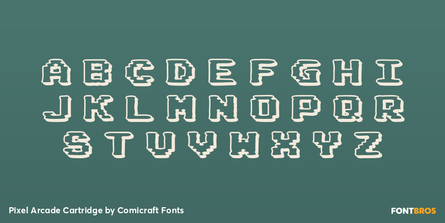 Pixel Arcade Cartridge Font Poster #1