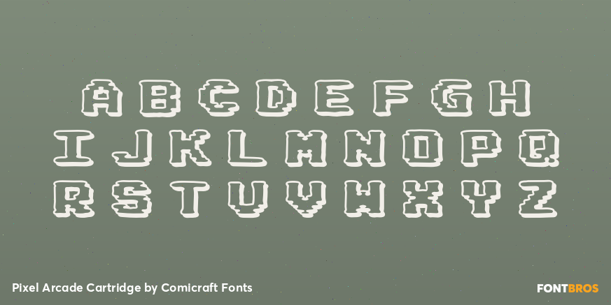 Pixel Arcade Cartridge Font Poster #1