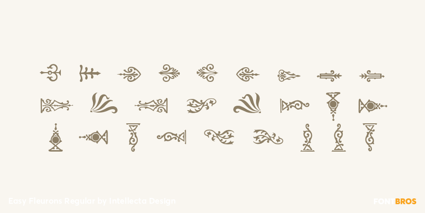 Easy Fleurons Regular Font Poster #3