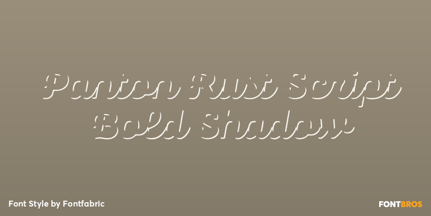 Panton Rust Script Bold Shadow Poster