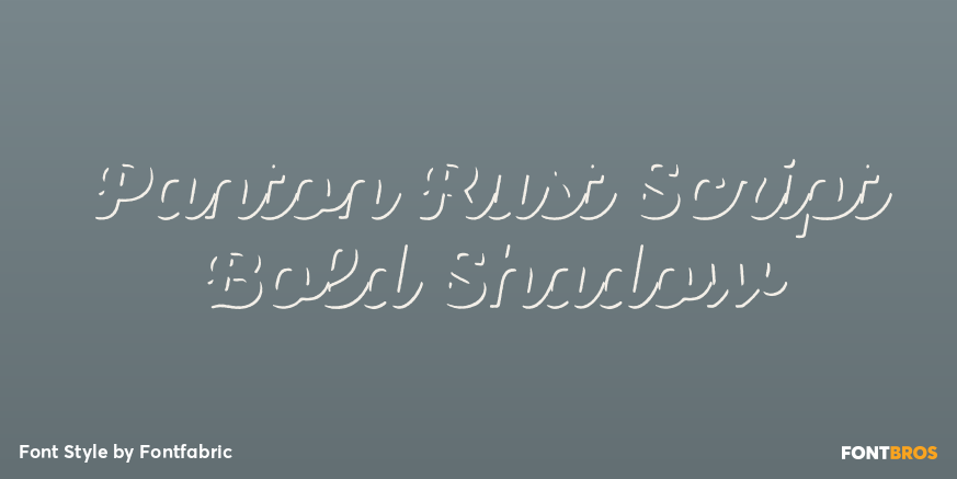 Panton Rust Script Bold Shadow Poster