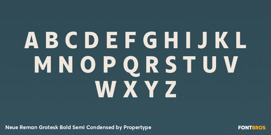 Neue Reman Grotesk Bold Semi Condensed Font Poster #2