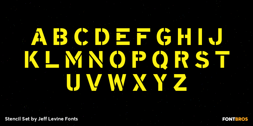 Stencil Set Font Poster #3