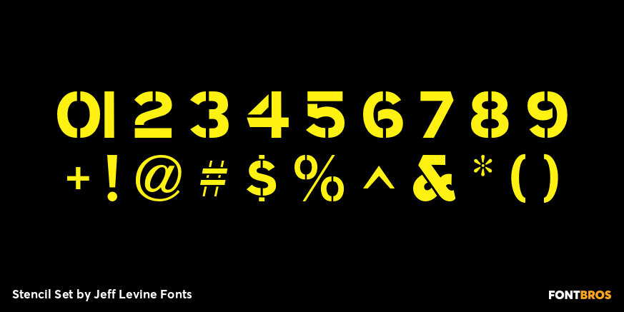 Stencil Set Font Poster #4