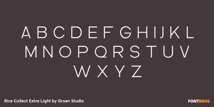 Rice Collect Extra Light Font Poster #2