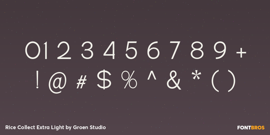 Rice Collect Extra Light Font Poster #4
