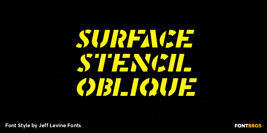 Surface Stencil Oblique Poster