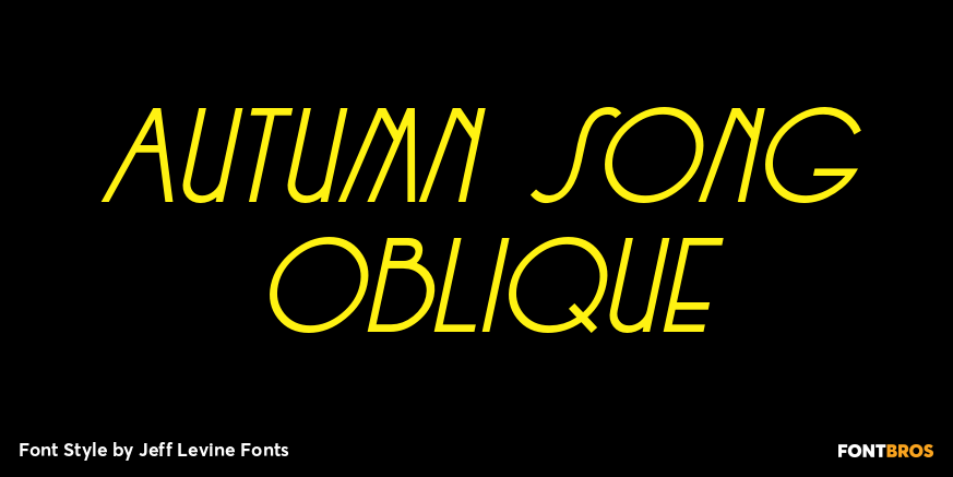 Autumn Song Oblique Font Poster #1