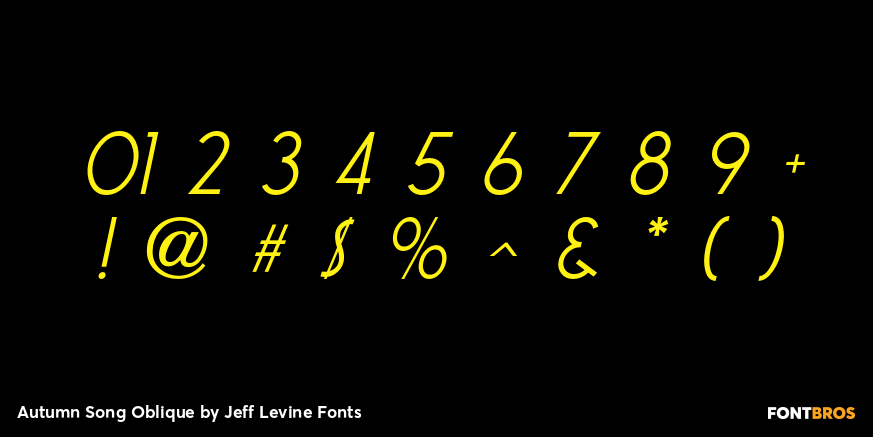 Autumn Song Oblique Font Poster #4