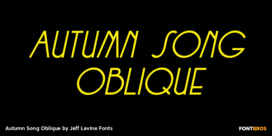 Autumn Song Oblique Font Poster #1