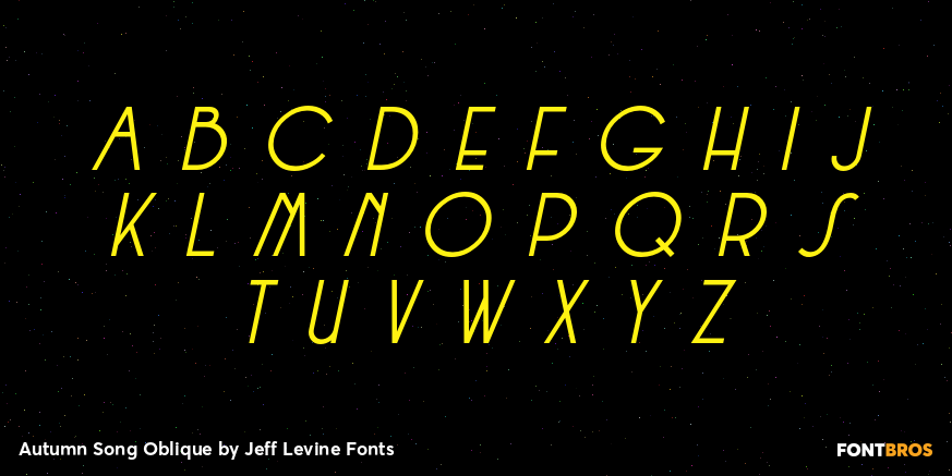 Autumn Song Oblique Font Poster #2