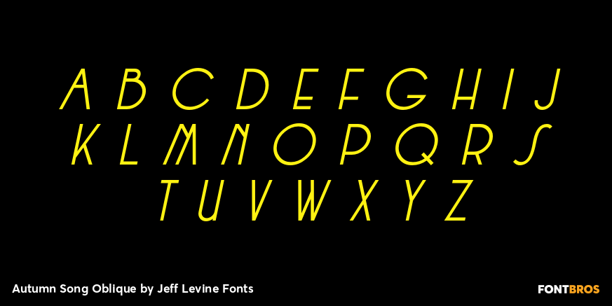 Autumn Song Oblique Font Poster #3