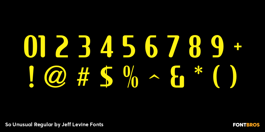 So Unusual Regular Font Poster #1