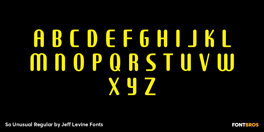 So Unusual Regular Font Poster #1