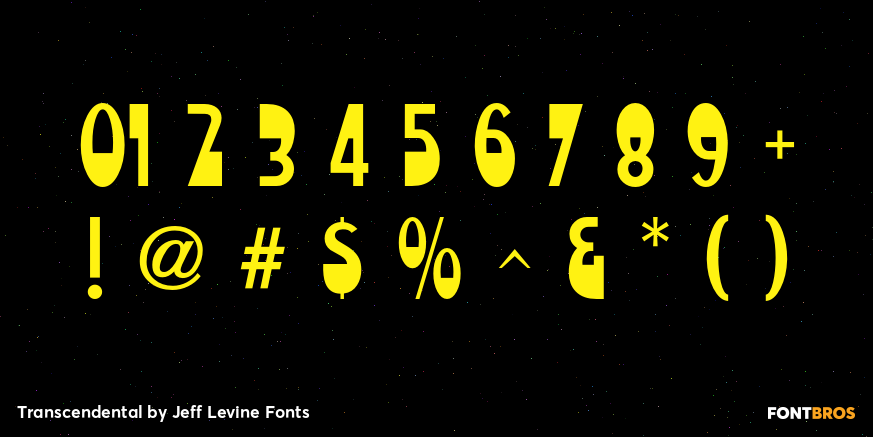 Transcendental Font Poster #4
