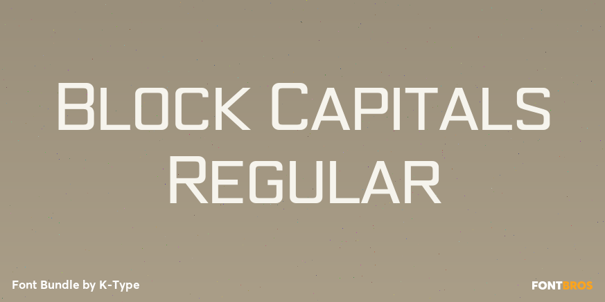 Block Capitals Regular Poster