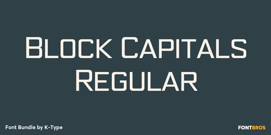 Block Capitals Regular Poster