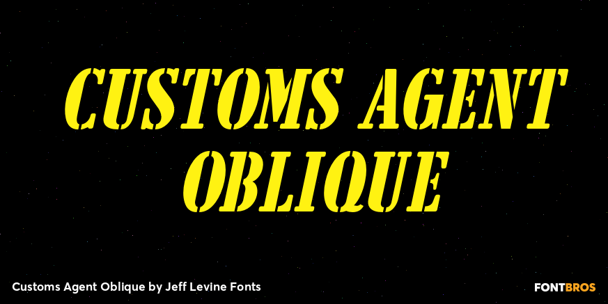 Customs Agent Oblique Poster