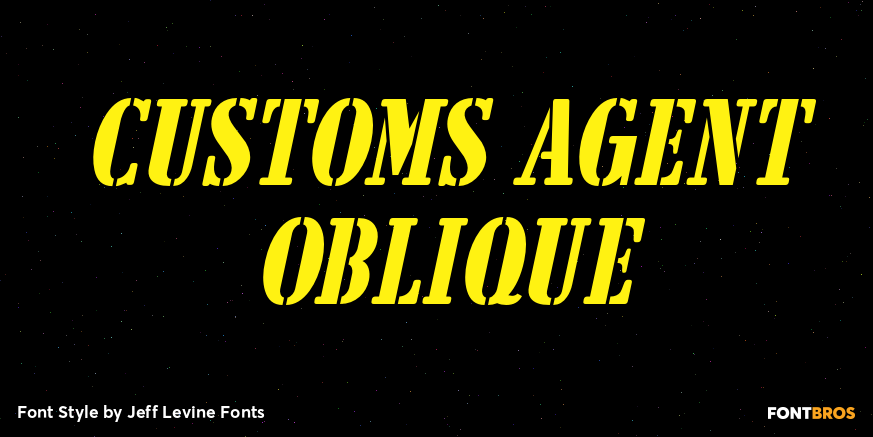 Customs Agent Oblique Poster
