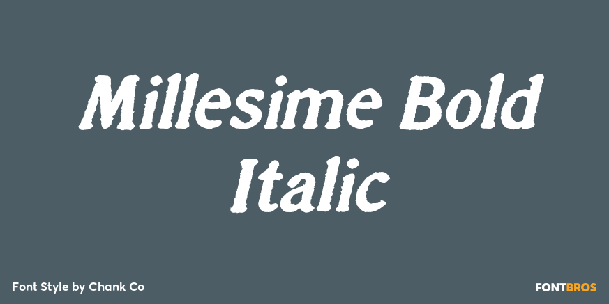 Millesime Bold Italic Poster